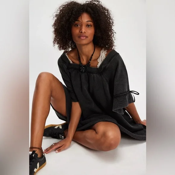 NWT Free People Astoria Sweatshirt Tunic Dress - Picture 2 of 5